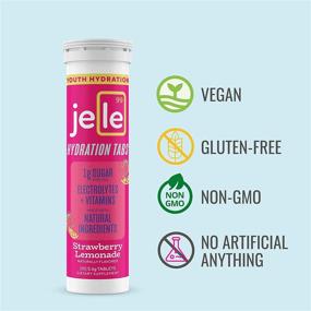 img 1 attached to 🥤 Jele Hydration Tablets for Kids - Mixed Flavors 4 Pack (40 Tablets Total) - All-Natural Sports Drink with Vitamins & Electrolytes - Low Sugar - Vegan, Gluten-Free & Non-GMO