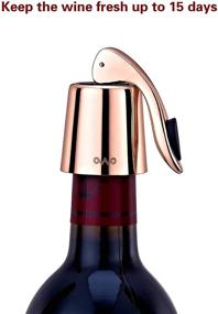 img 3 attached to Rose Gold OWO Wine Bottle Stopper - Silicone Wine 🍾 Saver, Decorative Wine Preserver, Reusable Cork Keeps Wine Fresh - 2 Pack