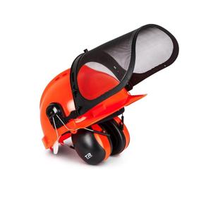 img 3 attached to High-Visibility TR Industrial Forestry Safety Helmet with Integrated Hearing Protection System (Orange)