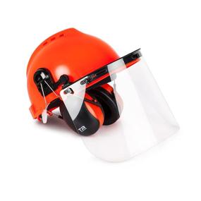 img 2 attached to High-Visibility TR Industrial Forestry Safety Helmet with Integrated Hearing Protection System (Orange)