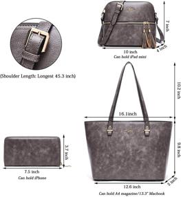 img 1 attached to Satchel Purses Handbags Shoulder Wallets Women's Handbags & Wallets