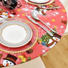 img 3 attached to 🎄 Lifesmells Waterproof Wipeable Christmas Tablecloth: Durable Protection for your Festive Decor