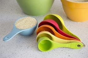 img 1 attached to 🥄 Architec EcoSmart Purelast Measuring Cups Set, 6 Pieces, Multicolor - 1/4C, 1/3C, 1/2C, 2/3C, 3/4C, 1C