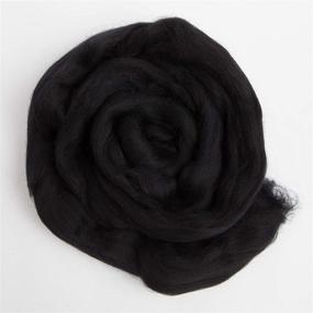 img 1 attached to 🐑 Premium Black Merino Wool Roving: 21.5 Micron Combed Top for Felting Projects - 100% Pure Wool, Made in The UK