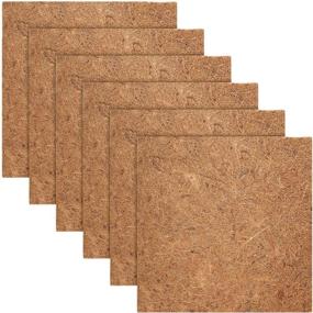 img 4 attached to 6-Pack Reptile Carpet: Coconut Fiber Mat for Lizard, Snake, Turtle, Iguana, Gecko, Bearded Dragon - Pet Terrarium Liner and Supplies (10 x 10 inch)