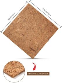 img 3 attached to 6-Pack Reptile Carpet: Coconut Fiber Mat for Lizard, Snake, Turtle, Iguana, Gecko, Bearded Dragon - Pet Terrarium Liner and Supplies (10 x 10 inch)