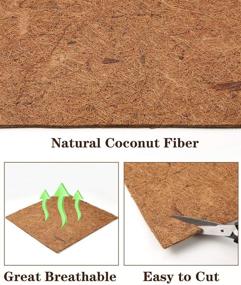 img 2 attached to 6-Pack Reptile Carpet: Coconut Fiber Mat for Lizard, Snake, Turtle, Iguana, Gecko, Bearded Dragon - Pet Terrarium Liner and Supplies (10 x 10 inch)