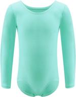 🩰 dancina long sleeve leotard for ballet and gymnastics – front lined, comfy cotton – kids ages 2-10 logo