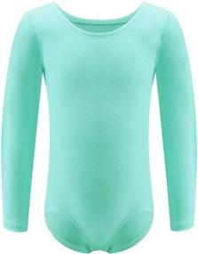 img 4 attached to 🩰 Dancina Long Sleeve Leotard for Ballet and Gymnastics – Front Lined, Comfy Cotton – Kids Ages 2-10