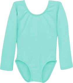 img 3 attached to 🩰 Dancina Long Sleeve Leotard for Ballet and Gymnastics – Front Lined, Comfy Cotton – Kids Ages 2-10