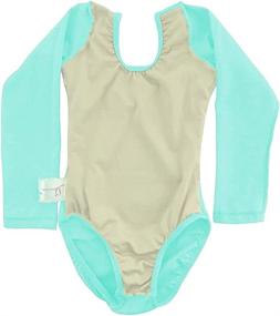 img 2 attached to 🩰 Dancina Long Sleeve Leotard for Ballet and Gymnastics – Front Lined, Comfy Cotton – Kids Ages 2-10