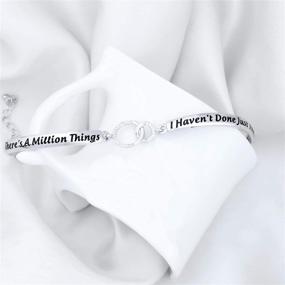 img 2 attached to 🎭 PLITI Broadway Musical Gift: 'There's A Million Things I Haven't Done But Just You Wait' Inspirational Bracelet for Friend - Quote Jewelry