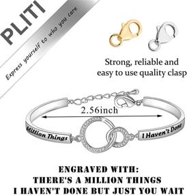 img 3 attached to 🎭 PLITI Broadway Musical Gift: 'There's A Million Things I Haven't Done But Just You Wait' Inspirational Bracelet for Friend - Quote Jewelry