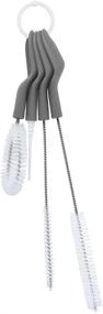 img 1 attached to 🟢 Grey Full Circle Green Little Sipper Bottle and Straw Detail Cleaning Brush Set, Size: One Size