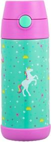 img 3 attached to 12oz Unicorn Insulated Stainless Steel Thermos with Straw for Girls and Boys – Snug Kids Water Bottle