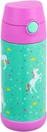 12oz unicorn insulated stainless steel thermos with straw for girls and boys – snug kids water bottle логотип