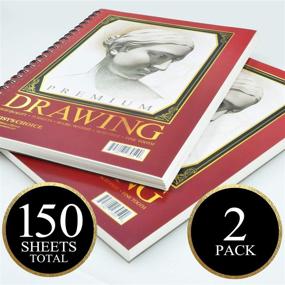 img 1 attached to 🎨 Premium Artist's Choice Sketch Pad - 75 Sheets (Pack of 2) for Exceptional Artwork