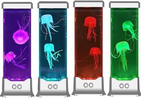 img 4 attached to 🎁 Colorful Electric Jellyfish Tank Night Lamp – Perfect Christmas Gifts for Kids, Men, Women, Friends, and Family to Decorate Home, Office, Room, Bedroom