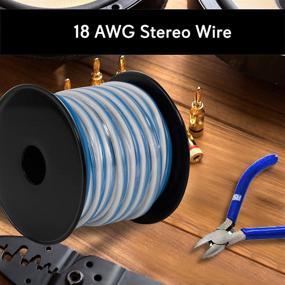 img 1 attached to 🔊 High-Quality 50ft 18 Gauge Speaker Wire: Waterproof Marine Grade Cable for Audio Stereo, Amplifier, Surround Sound System, TV Home Theater & Car Stereo - PLMRSW50