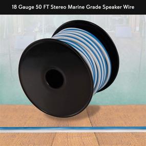 img 3 attached to 🔊 High-Quality 50ft 18 Gauge Speaker Wire: Waterproof Marine Grade Cable for Audio Stereo, Amplifier, Surround Sound System, TV Home Theater & Car Stereo - PLMRSW50