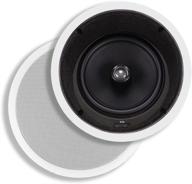 monoprice caliber 2-way aramid fiber in-ceiling speakers - 8 inch (pair) titanium silk dome tweeters - caliber series logo