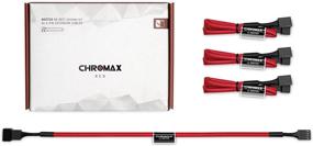 img 2 attached to 🔴 Noctua NA-SEC1 Chromax.red Extension Cables: 30cm, Red, 3-Pin/4-Pin - Enhanced Connectivity for Optimal Performance