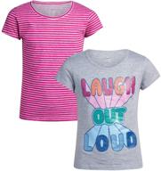 star ride girls' t-shirt - 2 pack short sleeve graphic tee (little girl/big girl): stylish & comfortable tops for girls logo