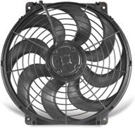 upgraded flex-a-lite 394 s-blade electric fan with sleek black finish - 14 inches logo