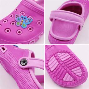 img 1 attached to 👣 Loulán Toddler Little Kids Clogs Slippers - Cartoon Sandals for Girls and Boys: Lightweight Slide-On Garden Shoes, Beach Pool Shower Slipper