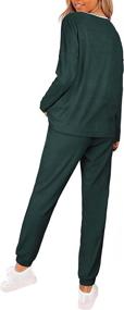 img 1 attached to 👩 DOFAOO 2 Piece Lounge Sets for Women - Long Sleeve SweatSuit for Casual Jogging Suits