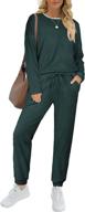 👩 dofaoo 2 piece lounge sets for women - long sleeve sweatsuit for casual jogging suits logo