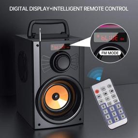 img 1 attached to 🔊 Ультимативная портативная колонка с Bluetooth: беспроводной сабвуфер, FM радио, LED подсветка, MP3 плеер | Идеально подходит для на улице/в помещении, дома, кемпинга | Совместима с iPhone, компьютером, ПК