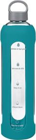 img 4 attached to 💦 Goodful 32 Oz. Time Marker Water Bottle: Hydration Motivator with Protective Silicone Sleeve and Leak Proof Lid - Teal