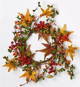 img 2 attached to 🍂 Worth Imports 6.5-Inch, 12-Inch OD Autumn Berry & Leaf Candle Ring, Centerpiece, Orange