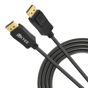 img 3 attached to 🔌 UKYEE DisplayPort Cable 6ft 2-Pack - DP to Displayport 1.2 Cord, 1440P@144Hz, 4K@60Hz - Black, Gold Plated