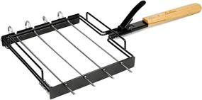 img 3 attached to 🍢 Camerons Products Skewer Rack Set - Non-Stick Stainless Steel for Grilling Barbecue Shish Kabobs, BBQ Meat, Vegetables, Fruit - (1 Rack, 4 Skewers) with Removable Handle