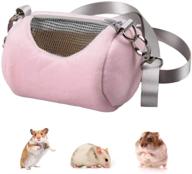 dwarf hamster carrier bag: portable, warm, and adjustable single shoulder strap for outdoor adventures logo