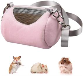 img 4 attached to Dwarf Hamster Carrier Bag: Portable, Warm, and Adjustable Single Shoulder Strap for Outdoor Adventures