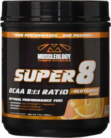 img 3 attached to 💪 Muscleology Super 8 BCAA 8:1:1 Ratio + Glutamine Blend, Orange Flavor, 30 Servings - Sports Nutrition Supplement