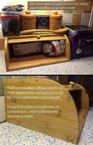 img 1 attached to 🍞 Bamboo Rolltop Bread Box by Cookbook People: Stylish Storage solution for your loaves