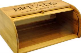 img 2 attached to 🍞 Bamboo Rolltop Bread Box by Cookbook People: Stylish Storage solution for your loaves