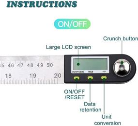 img 2 attached to Accurate Measurement at Your Fingertips: Inches Stainless Digital Goniometer Definition