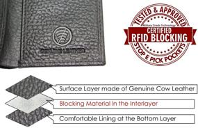 img 1 attached to 💼 Stylish Trifold Leather Wallet 130 RFTF: A Must-Have Men's Accessory in Wallets, Card Cases & Money Organizers