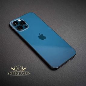 img 3 attached to 📱 SopiGuard наклейка на заднюю и боковую часть iPhone 12 Pro MAX - декор в стиле APA Gloss Oslo Blue, покрывающий все края с высокой точностью