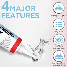 img 2 attached to 🔧 Spackle Wall Repair Kit: Quick and Easy Solution for Filling Holes, Patching Drywall, and Repairing Plaster Dents, Graffiti. Self-Adhesive Safemend - Non-Toxic Wall Mending Agent with Scraper