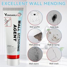 img 3 attached to 🔧 Spackle Wall Repair Kit: Quick and Easy Solution for Filling Holes, Patching Drywall, and Repairing Plaster Dents, Graffiti. Self-Adhesive Safemend - Non-Toxic Wall Mending Agent with Scraper