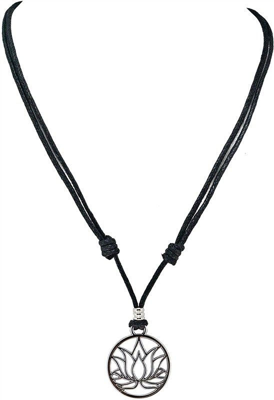 bluerica flower pendant adjustable necklace 로고