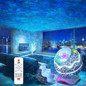 img 4 attached to 🌟 Rossetta Star Projector: Remote Control, Bluetooth Speaker, 14 Colors LED Night Lights - Perfect for Bedroom, Kids Room, Home Theater & Party Decor