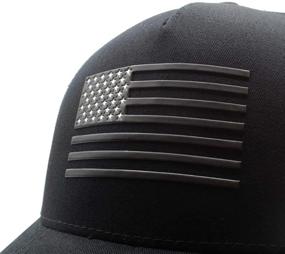 img 2 attached to The Pride American Flag Hat: Premium 3D Patch Trucker Baseball Snapback (Black-BK-Matte) - Unisex