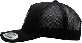 img 1 attached to The Pride American Flag Hat: Premium 3D Patch Trucker Baseball Snapback (Black-BK-Matte) - Unisex